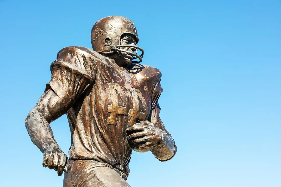 The Ensley 44 statue on the Syracuse University campus.